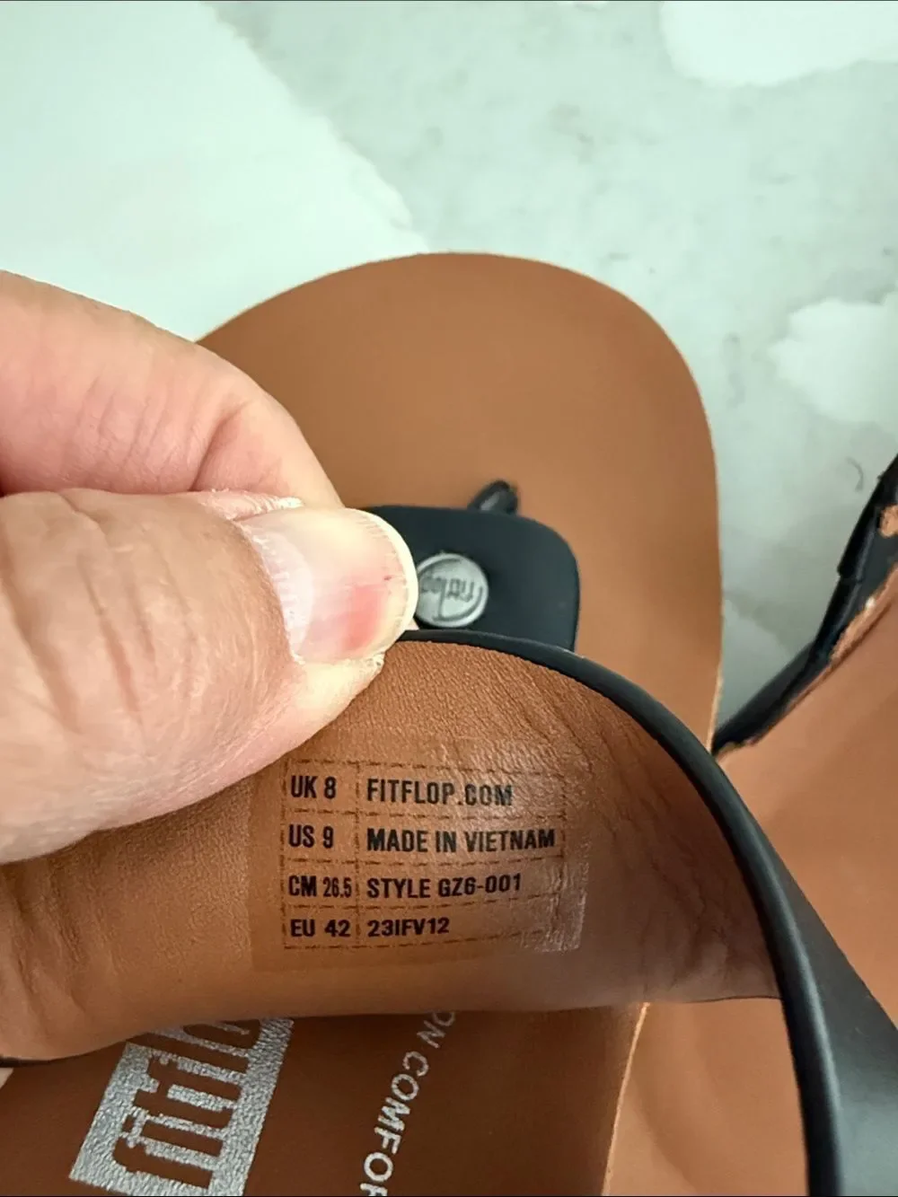 Fitflop iQushion Mens Leather Toe-Post Sandals